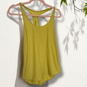 Lululemon Yellow Stripe Racerback Tank Top 4